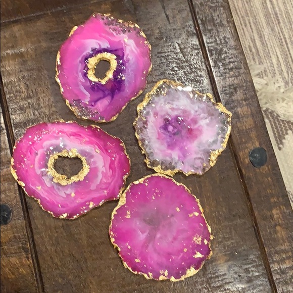 COPY - Geode inspired coaster set - Picture 2 of 2